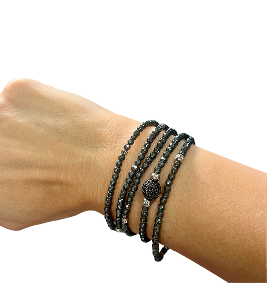 Metallica Multi Wrap Hematite Bracelet